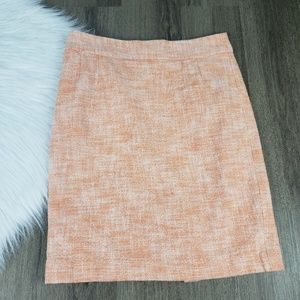 Banana Republic Peach Tweed Pencil Skirt